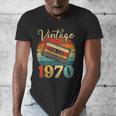 Vintage 1970 Retro Cassette Tape 70s Born Nostalgia Birthday Men's V-Neck T-Shirt