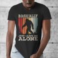 Vintage Basically Just Leave Me Alone Bigfoot Introverts Men's V-Neck T-Shirt