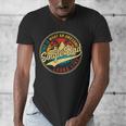 Vintage Awesome Single Dad Retro Fathers Day For Dad Grandpa Men's V-Neck T-Shirt