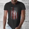 Vintage Baseball American Flag Classic Fit Tee For Dad And Mom Men's V-Neck T-Shirt