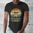Vintage Chihuahua Dad Dog Lovers Father's Day Tee Men's V-Neck T-Shirt