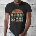 Vintage Class Of 1971 55 Years Later Reunion 55th Graduation Men's V-Neck T-Shirt