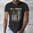 Vintage I'm A Proud Army Dad With American Flag Men's V-Neck T-Shirt