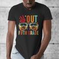 Vintage Peace Out 5th Grade Graduation Last Day Of School Men's V-Neck T-Shirt