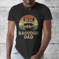 Vintage Raccoon Dad Raccoon Lovers Daddy Father's Day Men's V-Neck T-Shirt