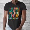 Vintage Some Things Are Better Left Alone Introverts Men's V-Neck T-Shirt