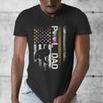 Vintage USA Flag Billiards Player Proud Pool Dad Men's V-Neck T-Shirt Vintage USA Flag Billiards Player Proud Pool Dad Men's V-Neck T-Shirt