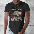 Vintage USA Flag Goldendoodle Doodle Dad Fathers Day Men Men's V-Neck T-Shirt