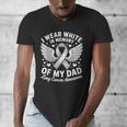I Wear In Memory Of My Dad Lung Cancer Awareness Men's V-Neck T-Shirt I Wear In Memory Of My Dad Lung Cancer Awareness Men's V-Neck T-Shirt