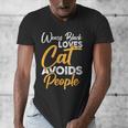 Wears Loves Cats Avoids People I Introvert Men's V-Neck T-Shirt