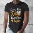 Wears Loves Dogs Avoids People I Introvert Men's V-Neck T-Shirt