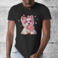 Westie Dog Valentines Day Dog Mom Westie Dad Candy Sucker For Men Women Girls Kids Men's V-Neck T-Shirt