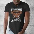 Whittling Hobby Woodcarve Introverted Wood Artist Whittler Men's V-Neck T-Shirt