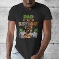 Wild Dad Of The Birthday Girl Zoo Safari Jungle Animal Men's V-Neck T-Shirt