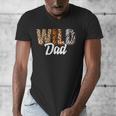 Wild Dad Zoo Born Two Be Wild B-Day Safari Jungle Animal Men's V-Neck T-Shirt