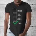 Woman Law School Lawyer Graduation Attorney Men's V-Neck T-Shirt