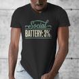 Women's Social Battery 3 Introvert Sarcasm Men's V-Neck T-Shirt Women's Social Battery 3 Introvert Sarcasm Men's V-Neck T-Shirt
