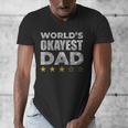 Worlds Okayest Dad Vintage Style Men's V-Neck T-Shirt