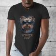 Yorkie Dad Cute Cool Dog In Sunglasses C Men's V-Neck T-Shirt