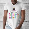 1st Grade Nailed ItShirt Unicorn Graduation Class Of 2018 Men's V-Neck T-Shirt