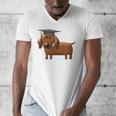 2018 Dog Graduation Shirt Dachshund Graduation For Men Women Kids Men's V-Neck T-Shirt