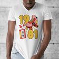 80s Vibes Mixed Tapes & Roller Skates 1981 Nostalgia Retro Men's V-Neck T-Shirt