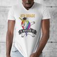 8TH GRADE NAILED IT UNICORN DABBING GRADUATION T-SHIRT Men's V-Neck T-Shirt