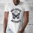 Anti-Social Butterfly Awkward Introvert Homebody Humor Men's V-Neck T-Shirt