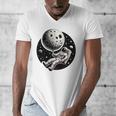 Astronaut Aesthetic Holding Moon Balloon Planets Introvert Men's V-Neck T-Shirt
