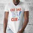 ON Back Cat Dad Club Life Is Better With Cats Father's Day Men's V-Neck T-Shirt ON Back Cat Dad Club Life Is Better With Cats Father's Day Men's V-Neck T-Shirt