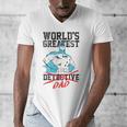 Batman Greatest Dad Men's V-Neck T-Shirt