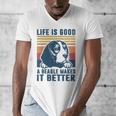 Beagle For Men Women Beagle Dog Mom Dad Beagle Men's V-Neck T-Shirt