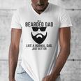 Bearded Dad Beard Humor Superhero Men's V-Neck T-Shirt