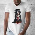 Bernese Mountain Dog Graduation Cap Graduate Training School For Men Women Girls Kids Men's V-Neck T-Shirt