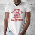 All Booked For Valentines Bow Heart Book Lover Valentine Day Men's V-Neck T-Shirt