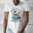 Books Helping Introvert Avoid Conversation Men's V-Neck T-Shirt