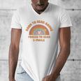 Born To Read Books Forced To Emails Vintage Retro Rainbow Men's V-Neck T-Shirt Born To Read Books Forced To Emails Vintage Retro Rainbow Men's V-Neck T-Shirt
