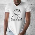 Like A Boss Rage Comic Meme Classic Internet Nostalgia Tee Men's V-Neck T-Shirt