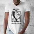 Cat With Coffee On Computer Go Away I'm Introverting Men's V-Neck T-Shirt Cat With Coffee On Computer Go Away I'm Introverting Men's V-Neck T-Shirt