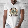 Cat Daddy Cool Ragdoll Cat Father's Day Retro Cat Dad Men's V-Neck T-Shirt