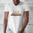 Chapter 21 Years Old 21st Birthday Wildflower Book Lover Premium Tri-Blend Men's V-Neck T-Shirt