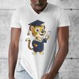 Cheetah Graduation Cute Kindergarten Elementary High School Men's V-Neck T-Shirt