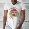Chicken-Shirt Rooster Daddy Vintage Farmer Dad Father Men's V-Neck T-Shirt