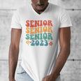 Class Of 2023 Senior 2023 Graduation Retro Seniors Men's V-Neck T-Shirt