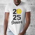 Class Of 2025 Softball Senior Graduation Graduate Women Men's V-Neck T-Shirt