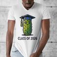 Class Of 2026 Graduation Pickle Trendy Graduate Humor Men's V-Neck T-Shirt
