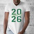 Class Of 2026 Graduation Varsity Green And On The Back Men's V-Neck T-Shirt
