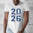 Class Of 2026 Graduation Varsity Navy Blue Letters Premium Tri-Blend Men's V-Neck T-Shirt