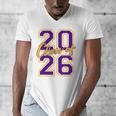 Class Of 2026 Graduation Varsity Purple And Yellow Letters Men's V-Neck T-Shirt