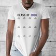 Class Of 2030 Graduation T-Shirt With Space For Handprints Men's V-Neck T-Shirt